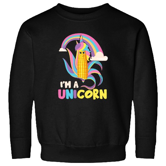 Unicorn Pet Im A Unicorn Funny Maize Corn Cob Kids Farming Corn Sweatshirts