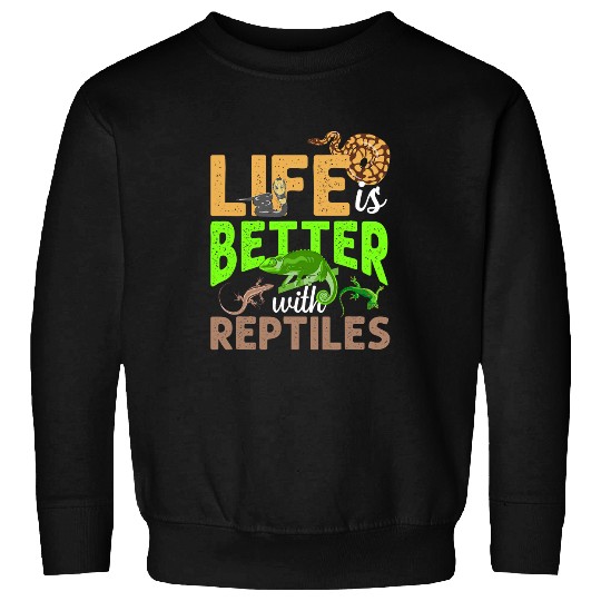 Gecko Pet Reptiles Lover Gecko Snake Chameleon Sweatshirts