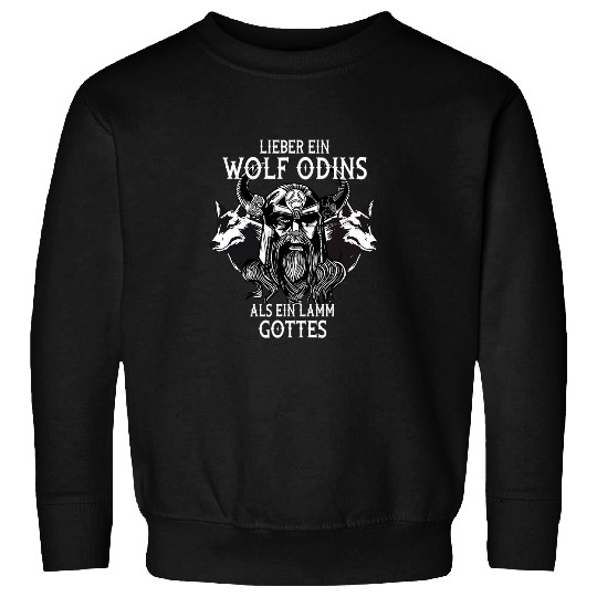 Coyote Mammal Viking Odin rather a wolfs of Odin than a lamb of God Sweatshirts