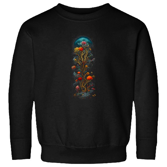 Aliens UFO Magical Garden Eden Coral Reef On An Alien Ship Sweatshirts