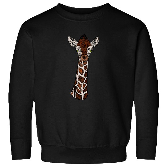 Giraffe Pet print animal face animal motifs print Giraffes motif Sweatshirts