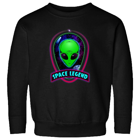 Aliens UFO Space Legend Alien Universe Neon Pink believe in Ufos Sweatshirts