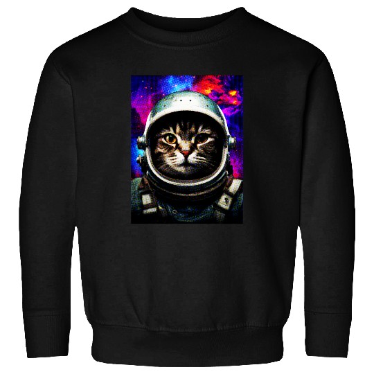 Astronaut Cat Kitty In Space Cute Cat Space Cat Sweatshirts