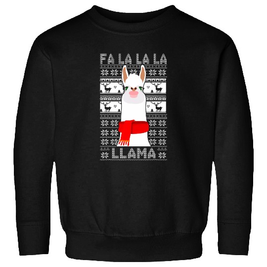 Llama Pet Pajamas xmass Fa La La Llama Kids Women Christmas Pajama Sweatshirts