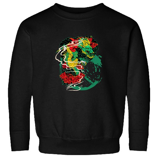 Dragon Pet FANTASY ASIAN CHINESE DRAGON RED GOLD GREEN Sweatshirts