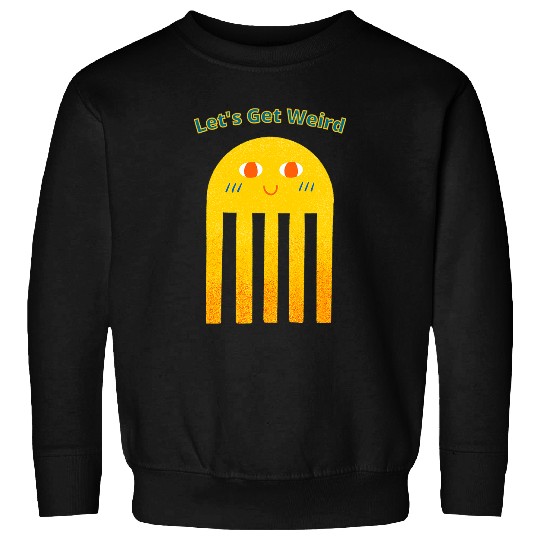 Aliens UFO Lets Get Weird Funny Kawaii Blushing Alien Jellyfish Art Sweatshirts