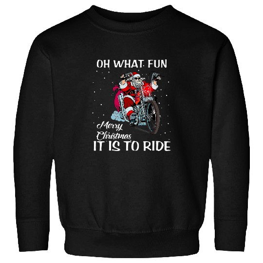 Biker Santa Motorcycle Fan Merry Christmas xmass Holidays 21 Sweatshirts
