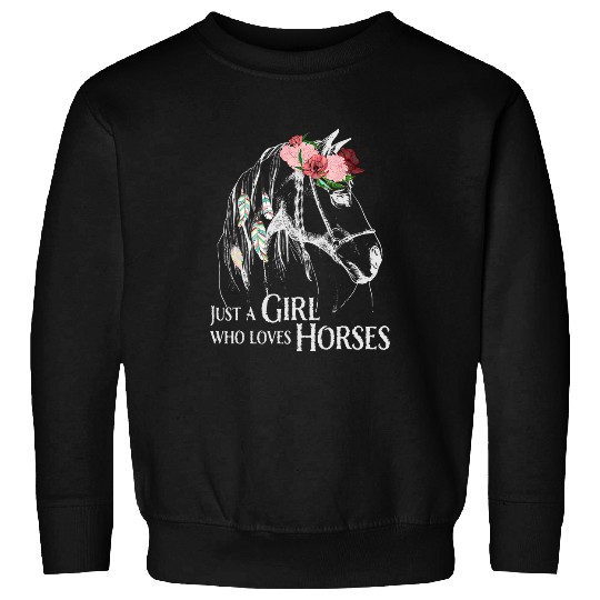 Horse Pet Girl 2Cute Pony 2Horseback Riding Farmer Girls Sweatshirts