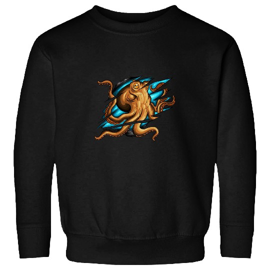 Octopus Pet Squid Octopus Scratch Style Octopus In Water Ocean World 05 Sweatshirts