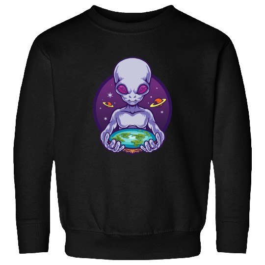 Aliens UFO Flat Earth Sweatshirts