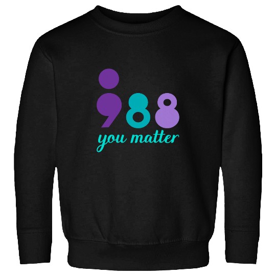 suicides Prevention 988 Ribbon You Matter 988 Mental Health Awareness Sweatshirts