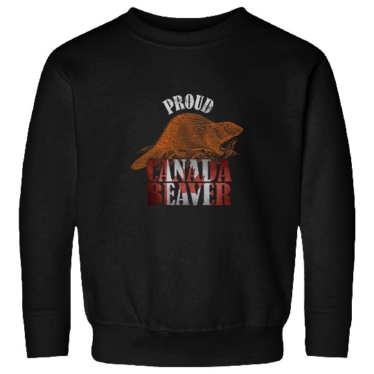 Beaver Pet Proud Canadian Flag Canada Sweatshirts