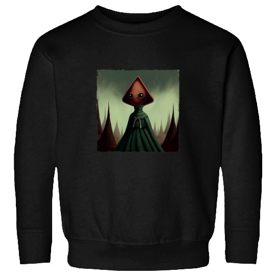 Aliens UFO Flatwoods Monster Braxie 1952 Creepy Alien Cryptid Legend 9 5 14 Sweatshirts