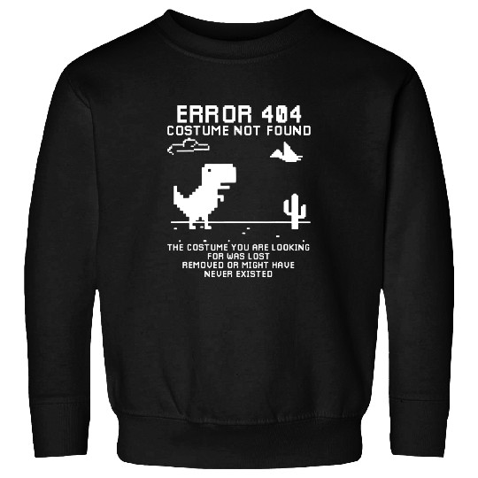Dinosaur Pet Error 404 Costume Not Found Dinosaur Christmas Sweatshirts