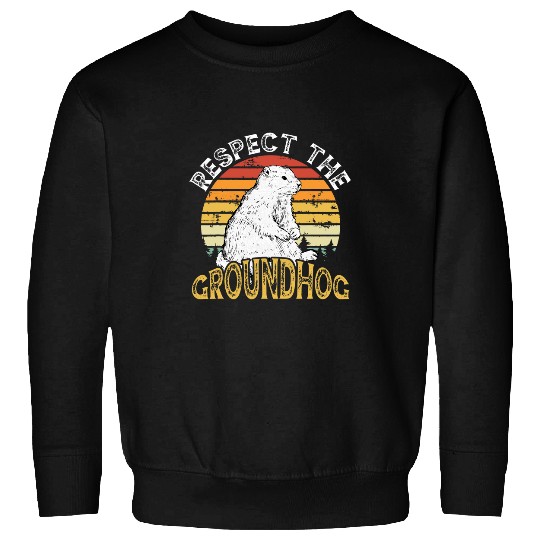 Beaver Pet Respect Groundhog Sunset Design For Land Sweatshirts
