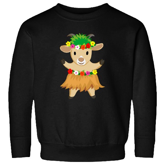 Goats Pet Funny Luau Party Aloha Hawaii Hula Sweatshirts