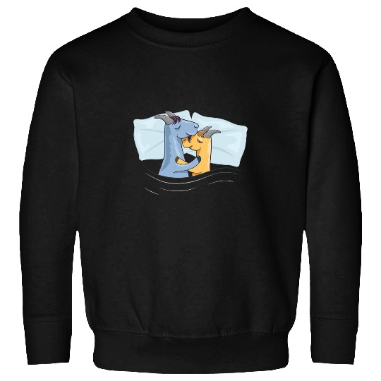 Goats Pet Matching Goats Pajama Valentines Day Women Men Couples Sweatshirts
