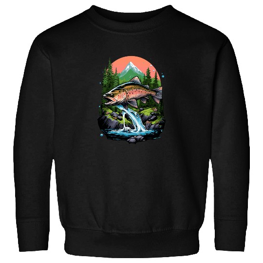 Fishing Fun Fly Fishing Rainbow Trout Fish 16 Sweatshirts