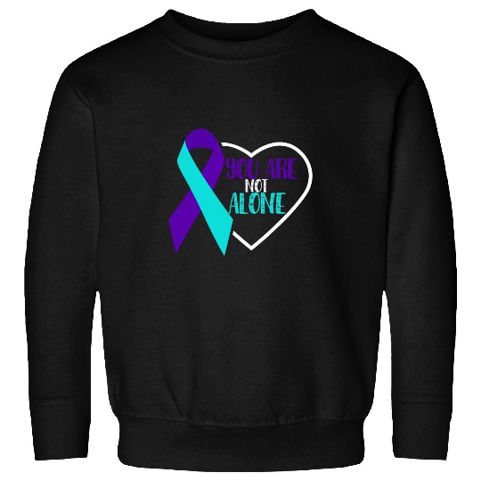 suicides Prevention 988 Ribbon You Are Not Alone Sweatshirts