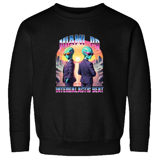 Aliens UFO Miami Alien UFO UAP Conspiracy Theorist Sweatshirts