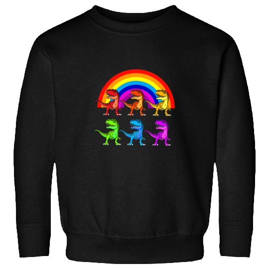 Dinosaur Pet LGBT Rainbow Dinosaur Queer T rexs LGBT Gay Pride Sweatshirts