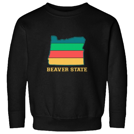 Beaver Pet Oregon Beaver State Retro vintages Sunset design Sweatshirts