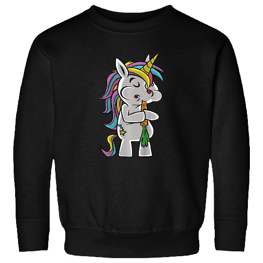 Unicorn Pet Kids Carrot Unicorn Vegetable Plant Lover Funny Unicorn Food Sweatshirts