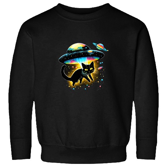 Aliens UFO Tee Galaxy Cat Spaceship Alien Cat Sweatshirts