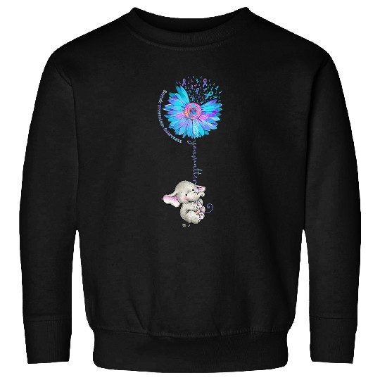 suicides Prevention 988 Ribbon You Matter Sunflower Ribbon Sweatshirts