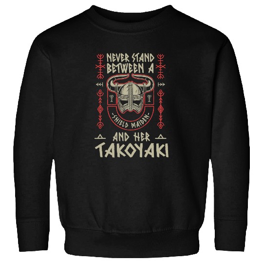 Octopus Pet Viking Shield Maiden Takoyaki Lover Norse Octopus Balls Sweatshirts