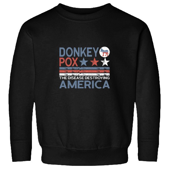 Donkey Pet Vintage Donkey pox the disease destroying America donkeypox Sweatshirts