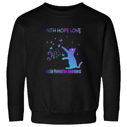 suicides Prevention 988 Ribbon Faith Hope Love Sweatshirts