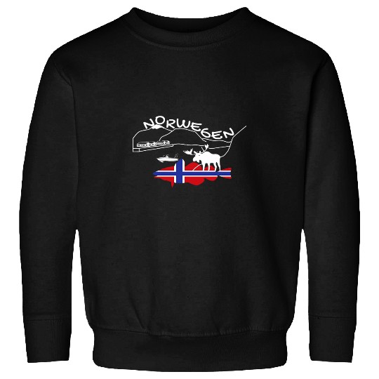 Fishing Fun Norway Cod Gift for Fishing I Sea Elk Tour Bait Sweatshirts