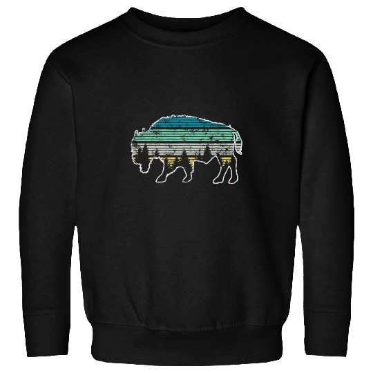 Cow Pet Bisons Buffalo Farmer Animal Nature Cattle Cow Woods Forest Sweatshirts