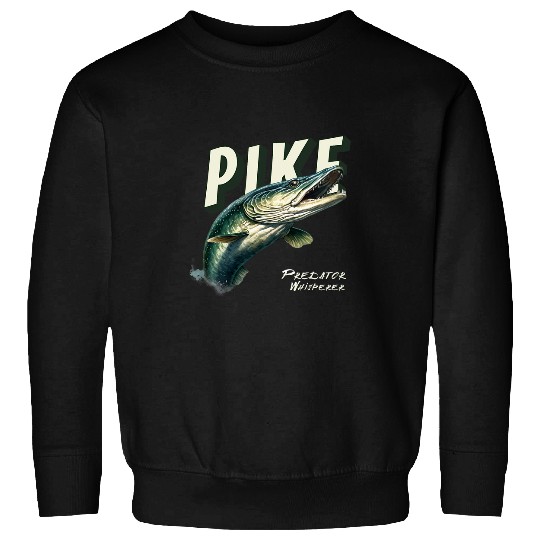 Fishing Fun Northern Pike Whisperer Fishing Enthusiasts Angler Fishermen Sweatshirts