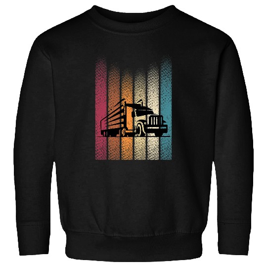 vintages Retro Truck Gift Idea Road Man Heavy Weight Sweatshirts