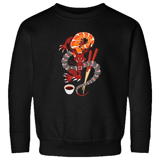 Dragon Pet Sushi Dragon Anime Japan Japanese Cuisine Chef Food Lover 7 Sweatshirts
