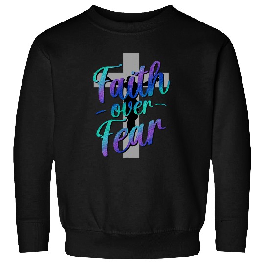 suicides Prevention 988 Ribbon Faith Over Fear suicides Awareness Week Cross Tees Sweatshirts