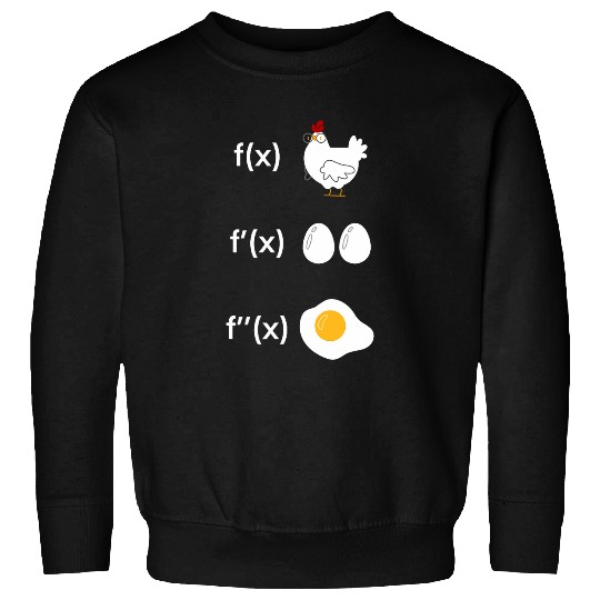 Chicken Pet Derivative Function Math Teacher Fried Egg Derivative Sweatshirts