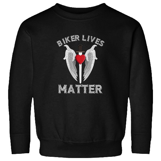 Biker Lives Matter Funny Bikers Christian swords Angel Wings Sweatshirts