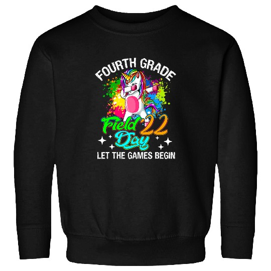 Unicorn Pet Fourth Grade Field Day Let The Games Begin Kids Sweatshirts