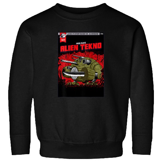Aliens UFO Tekno Rave Vinyl DJ Sweatshirts