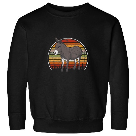 Donkey Pet Vintage Donkey Retro Animal Sweatshirts
