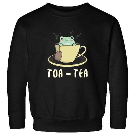 Frog Pet Cottagecore Aesthetic Kawaii Frog Toad Toa Tea In A Tea Cup8 Sweatshirts