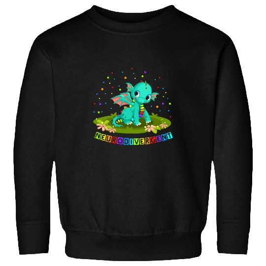 Autism Puzzle Neurodivergent Autism Awareness Month Cute Dragon Costume Sweatshirts