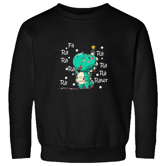 Dinosaur Pet Fa Ra Rawr T rexs Santa Christmas Carol Funny Dinosaur xmass 6 Sweatshirts