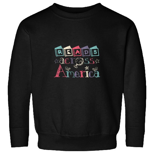 Book Fun Reads Across Tee America Reading Teacher Books Reader Kids Sweatshirts