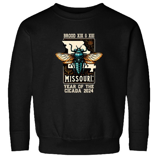 missouri Map Brood XIX Brood XIII Year Of The Cicada 2024 Sweatshirts