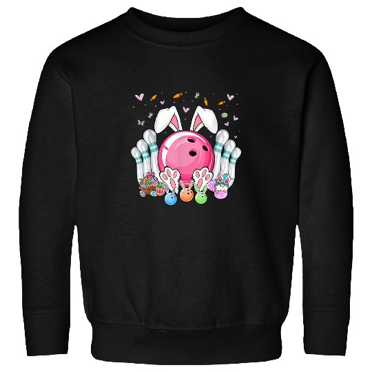 Sport Bowling Ball Easter Day Easter Bunny Bowling Sweatshirts