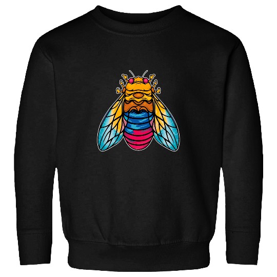 Tie dye Cicada Insect Bug Colorful Entomology Entomologist Sweatshirts